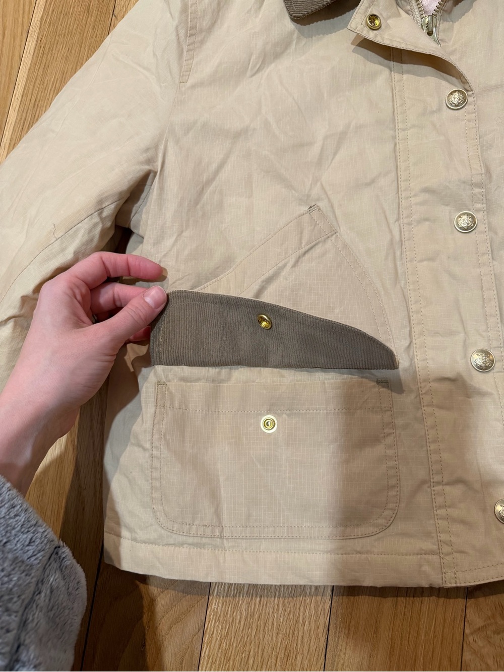J.Crew Short Barn Jacket in English ripstop cotton Sz Small - Picture 7 of 14